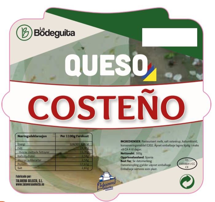Bilde av QUESO FRESCO COSTEO 300g La Bodeguita N.