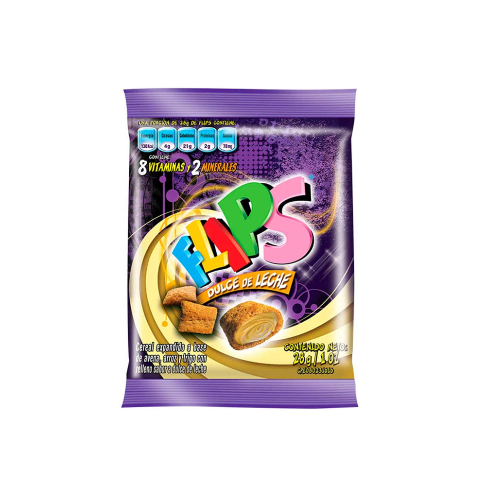 Bilde av CEREAL FLIPS RELLENO DULCE DE LECHE 28g ( Venezuela )
